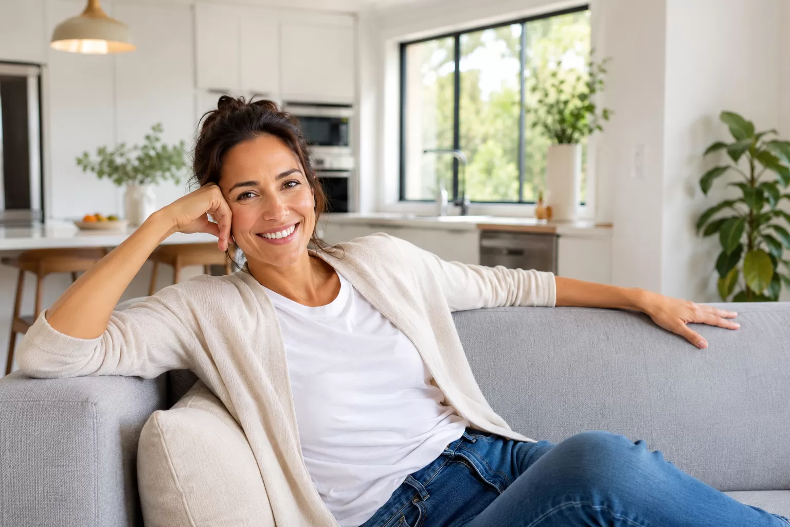 A relaxed Transport CU member at home